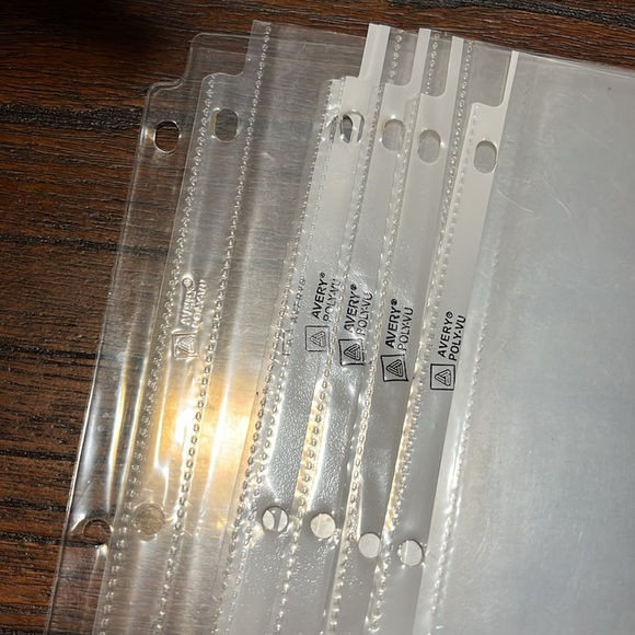 $2 Add-On Set of 7 Magazine Sleeves Plastic Pockets 3-Ring Binder Office Supply - Picture 2 of 2